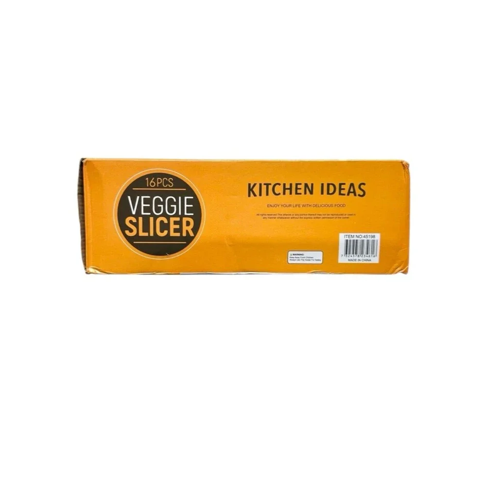 🆕Kitchen Ideas 16 Piece Veggie Slicer Dicer